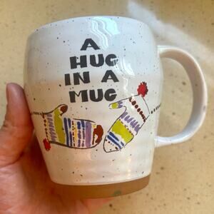 Anthropologie HUG IN A MUG Coffee Cup White Mittens